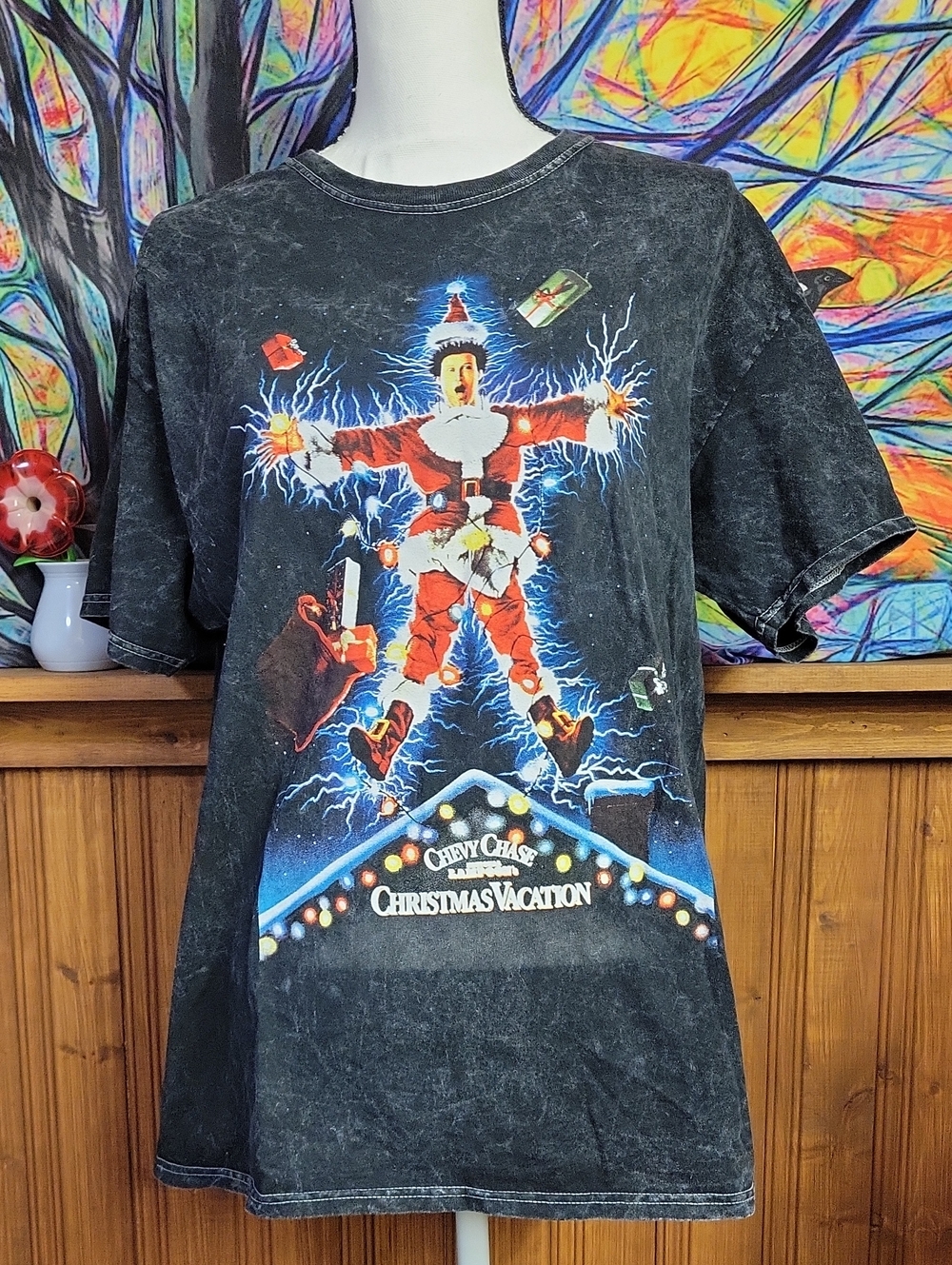 National Lampoon's Christmas Vacation Graphic Tee - Black Large